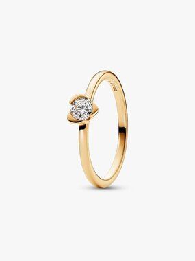 Pandora Talisman 14k Gold Lab-grown Diamond Heart Ring